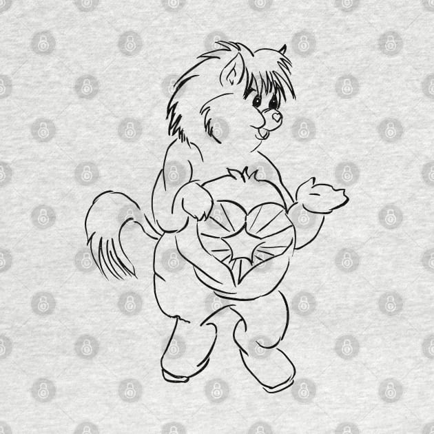 Care Bears & Cousins Noble Heart Horse Line Art by Maries Papier Bleu